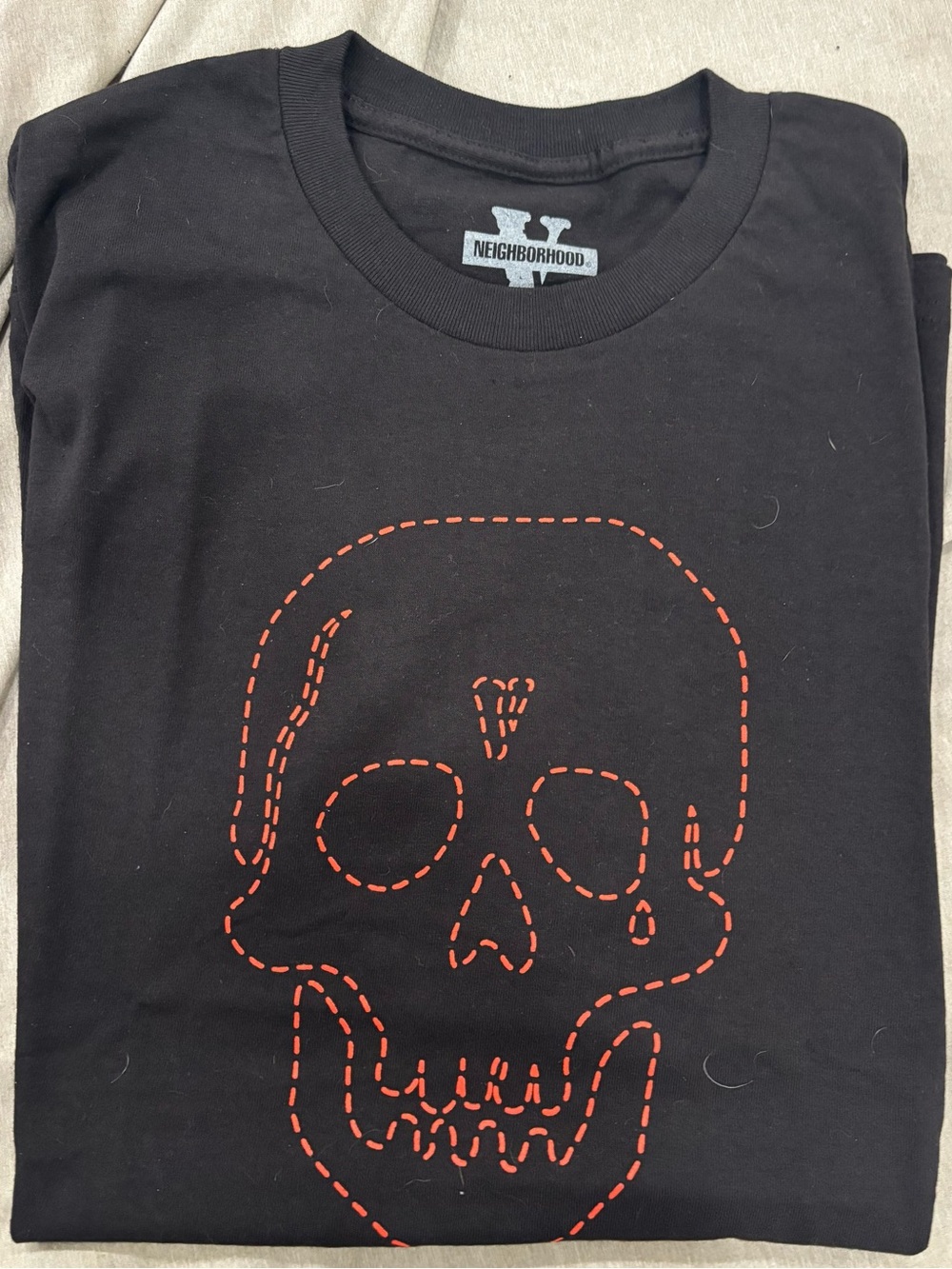VLONE Neighborhood Black Graphic Skull Tee